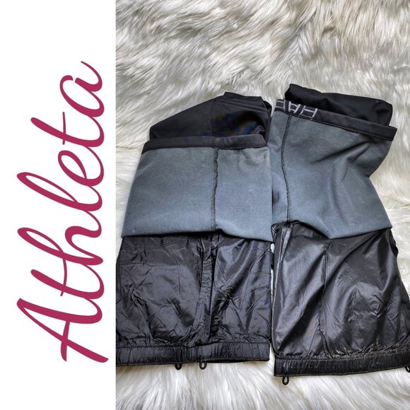 ATHLETA SNOW CRUISER SKI SNOWBOARD SATEEN PANTS BLACK GRAPHIC, SIZE 10 - Picture 12 of 15